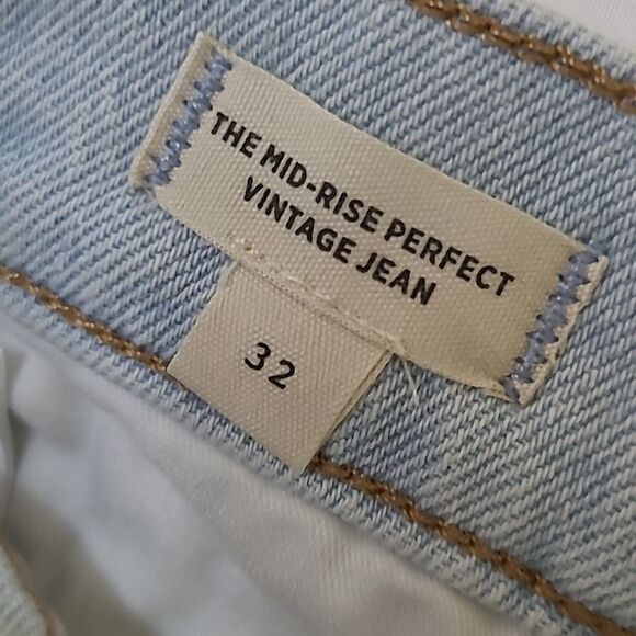 NEW 32 MADEWELL MID RISE PERFECT VINTAGE JEANS straight leg MAGIC POCKETS NWT - Picture 13 of 16